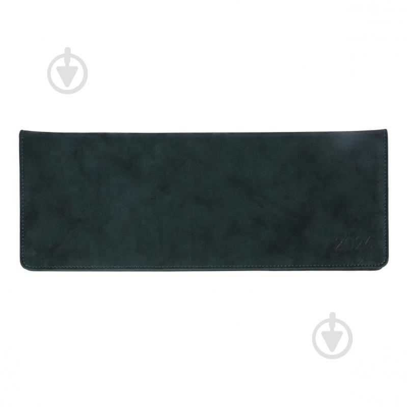 Еженедельник датированный настольный 34х13 см Case Leo Planner A4 2026 252678 зеленый - фото 1