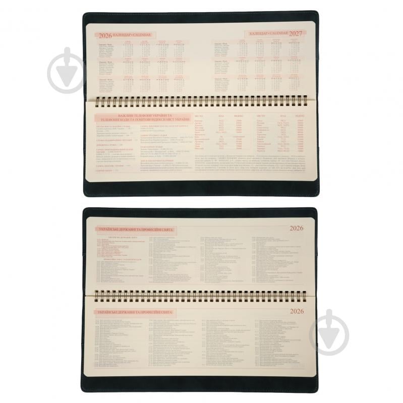 Еженедельник датированный настольный 34х13 см Case Leo Planner A4 2026 252678 зеленый - фото 4