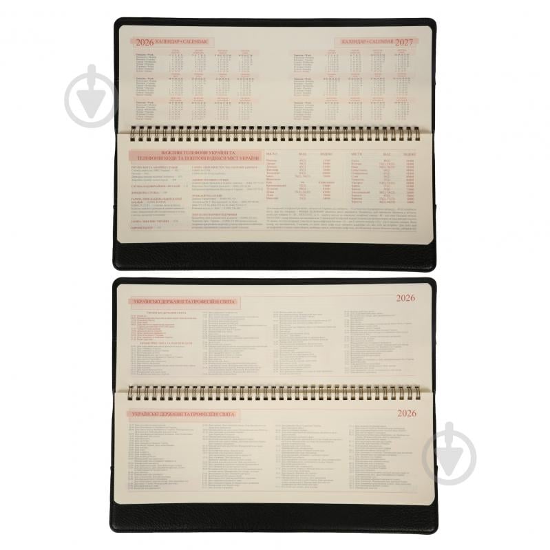 Еженедельник датированный настольный 34х13 см Credo Leo Planner A4 252679 черный - фото 4