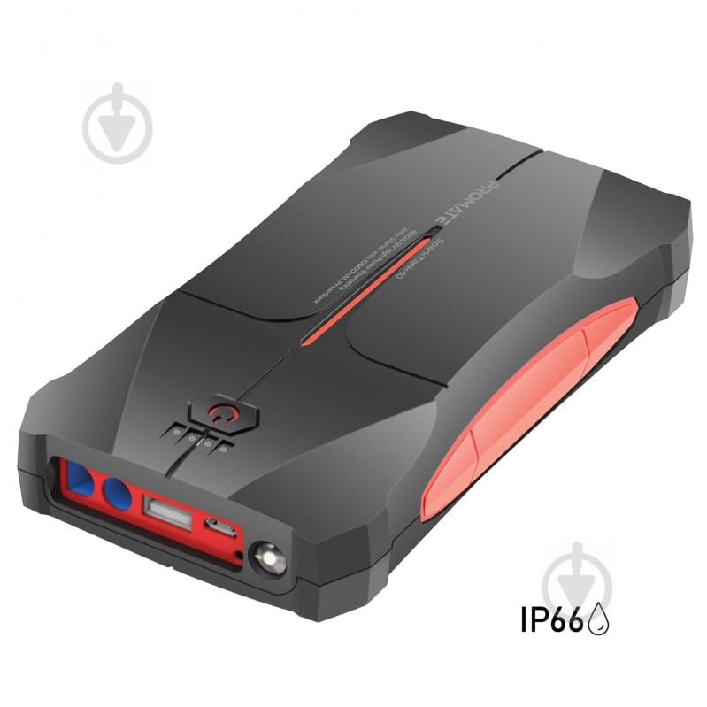 Мобильное пускозарядное устройство Promate SparkTank-10 10000 mAh 800A Jump Starter USB 2.1А IP66 LED - фото 1