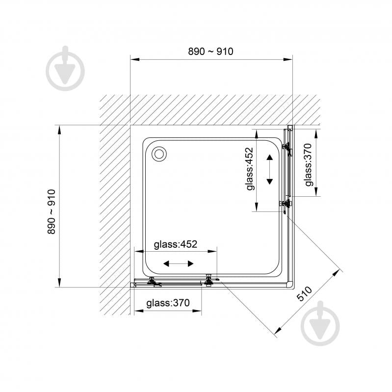 Душова кабіна Koller Pool GRACE 90x90 см G90SG - фото 4