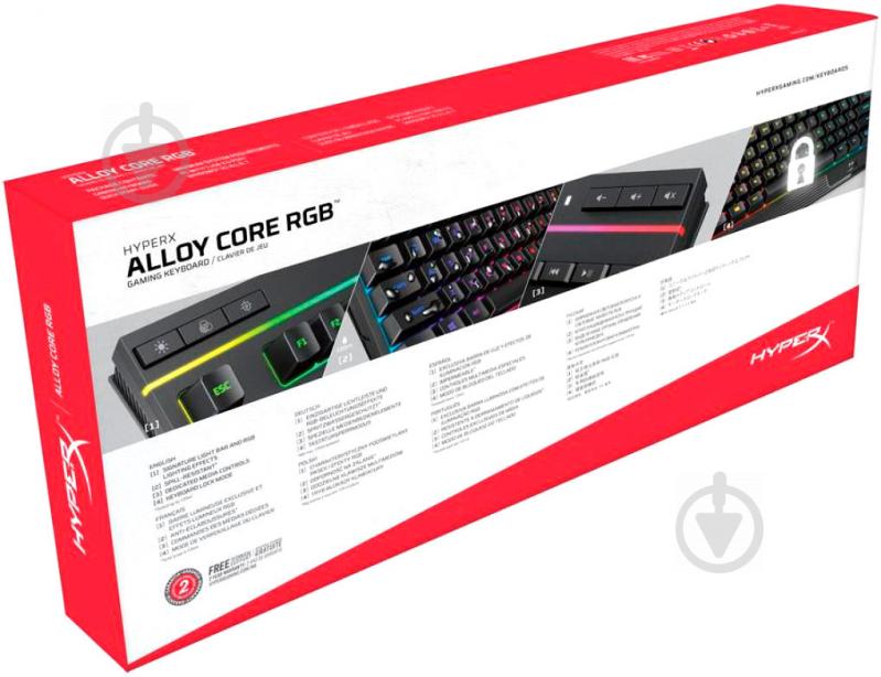 Клавіатура ігрова HyperX Alloy Core RGB black (4P4F5AX) - фото 6