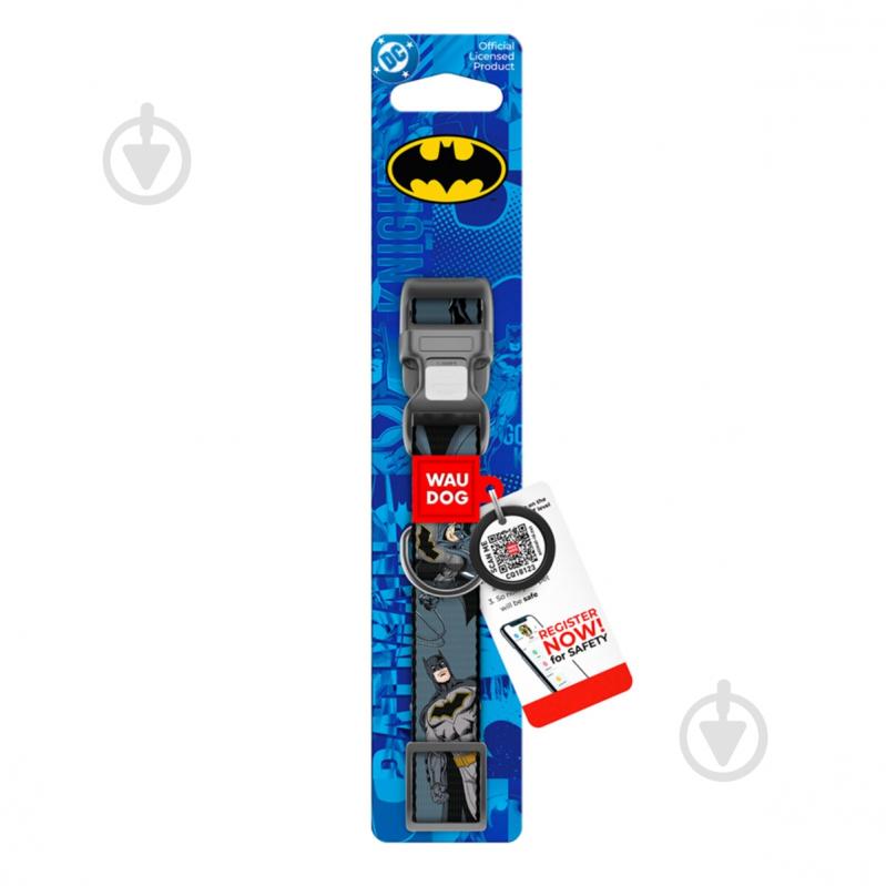 Ошейник Waudog Nylon рисунок "Тень Бэтмена" пластиковый фастекс L Ш25 мм Д33-49 см - фото 3 Ошейник Waudog Nylon рисунок "Тень Бэтмена" пластиковый фастекс L Ш25 мм Д33-49 см - фото 3