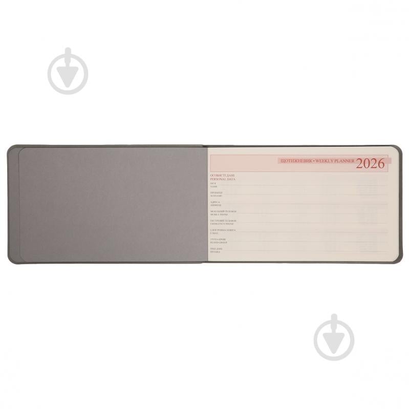 Еженедельник датированный 10х17 см Fiore, мягкий Leo Planner В6 252715 серый - фото 5 Еженедельник датированный 10х17 см Fiore, мягкий Leo Planner В6 252715 серый - фото 5
