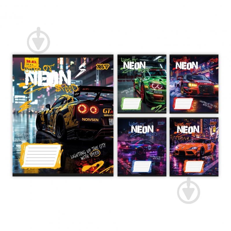 Зошит шкільний Neon 18 арк. клітинка 768810 YES - фото 1