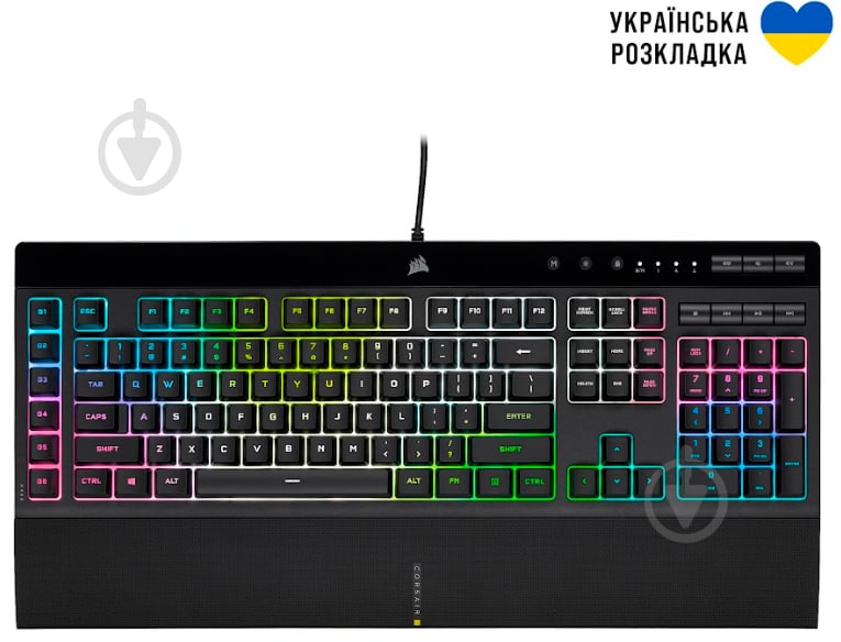 Клавиатура игровая Corsair K55 PRO XT RGB (CH-9226715-RU) black - фото 1