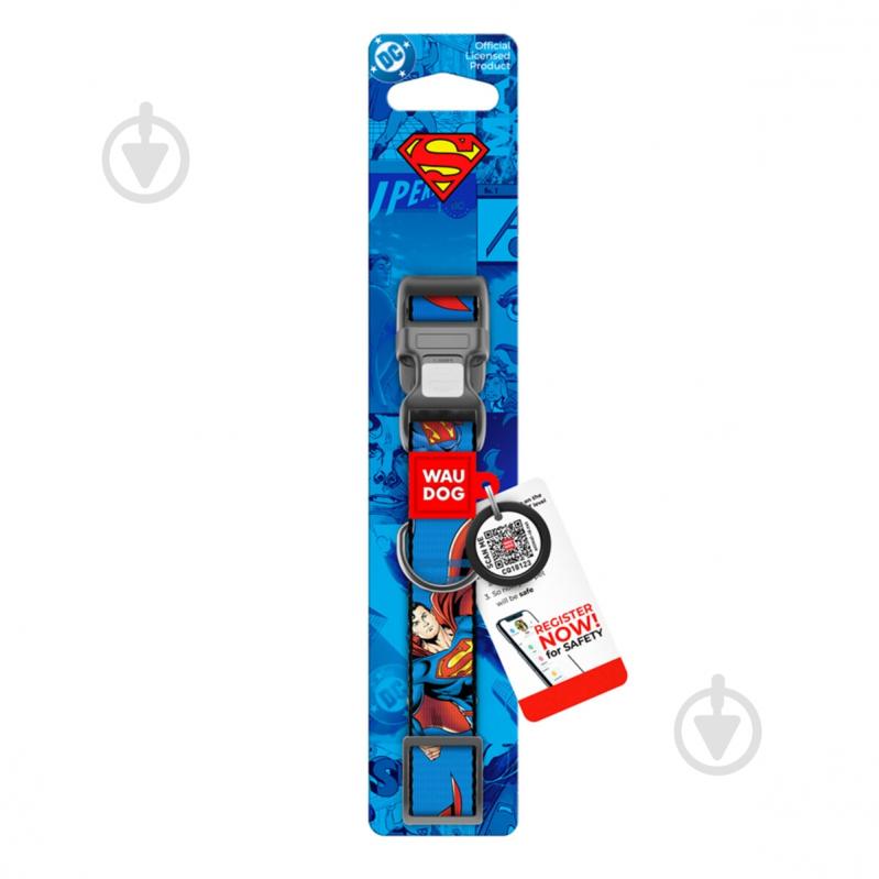 Ошейник Waudog Nylon рисунок "Сила Супермена" пластиковый фастекс S Ш15 мм Д25-35 см - фото 3 Ошейник Waudog Nylon рисунок "Сила Супермена" пластиковый фастекс S Ш15 мм Д25-35 см - фото 3