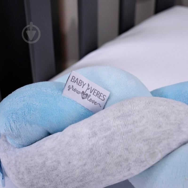 Защита на детскую кровать Blue Grey 120x15 см Baby Veres голубой/серый 154.02.3 - фото 2