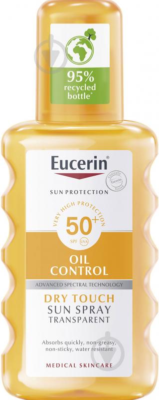 Спрей солнцезащитный Eucerin для тела матирующим эффектом SPF50+ 200 мл - фото 1