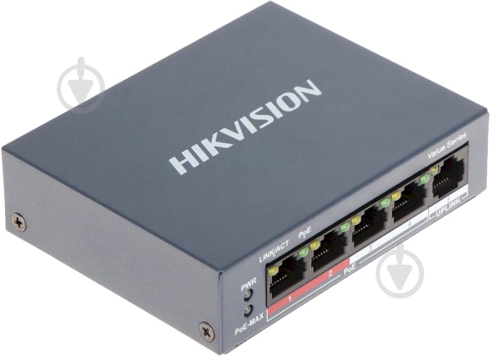 Комутатор Hikvision DS-3E0105P-E/M(B) - фото 3