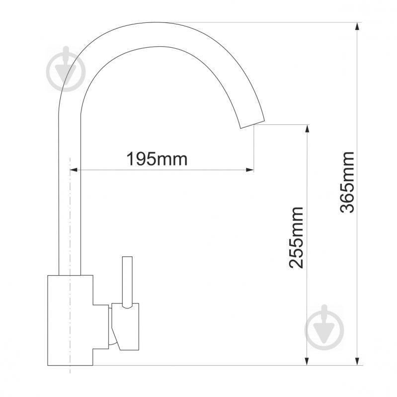 Смеситель для кухни RJ Rainbow RBSS556-8G бежевый - фото 2