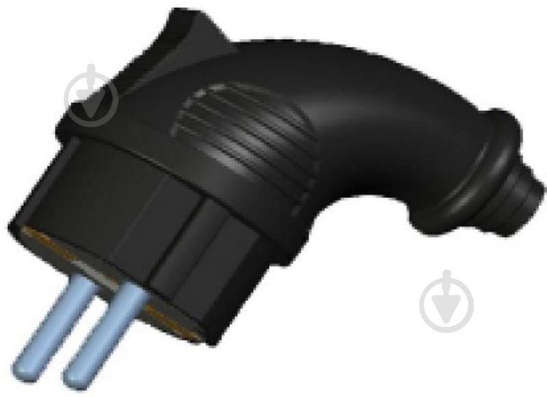 Вилка переносна із заземленням ElectrO чорний PCК012К - фото 1