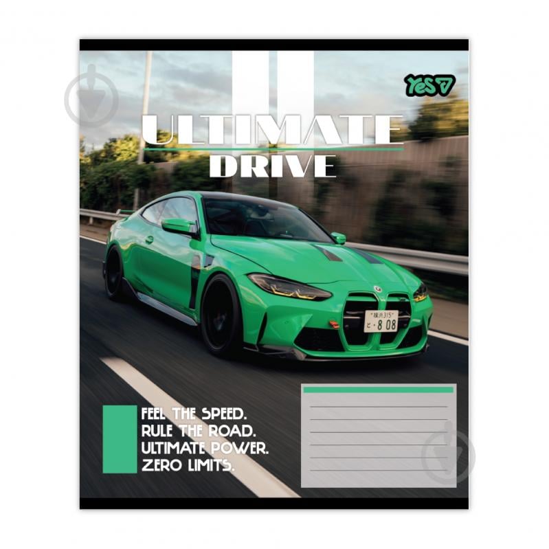 Зошит шкільний Ultimate drive 12 арк. клітинка 768509 YES - фото 6
