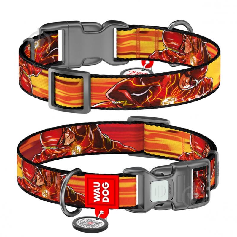 Нашийник Waudog Nylon малюнок "Швидкість Флеша" пластиковий фастекс XL Ш25 мм Д37-58 см - фото 1 Нашийник Waudog Nylon малюнок "Швидкість Флеша" пластиковий фастекс XL Ш25 мм Д37-58 см - фото 1