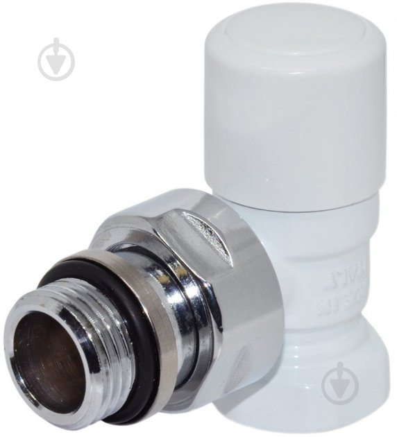 ? Кран радиаторный Carlo Poletti First 1/2\" отсекающий угловой белый ...