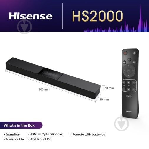 ВІТРИНА! Саундбар Hisense HS2000 - фото 5 ВІТРИНА! Саундбар Hisense HS2000 - фото 5