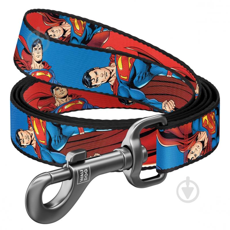 Поводок Waudog Nylon рисунок "Сила Супермена" M Ш20 мм Д122 см - фото 1 Поводок Waudog Nylon рисунок "Сила Супермена" M Ш20 мм Д122 см - фото 1