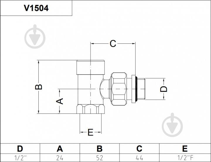 Кран радиаторный Carlo Poletti Compact 1/2" угловой белый (V150410EE) - фото 4