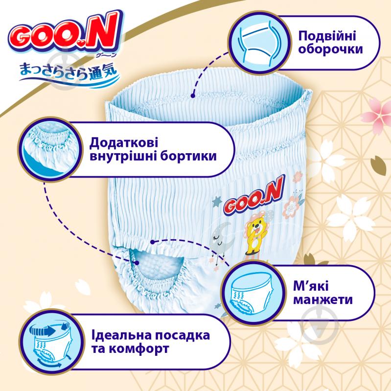 Подгузники-трусики Goo.N Premium Soft для детей M 7-12 кг 50 шт. - фото 3