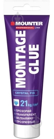 Клей монтажный Mounter Crystal Fix 100 мл - фото 1 Клей монтажный Mounter Crystal Fix 100 мл - фото 1