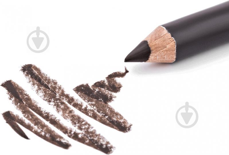 Олівець для брів Kiss Wooden Pencil зі стругачкою Dark Brown 1,2 г - фото 3