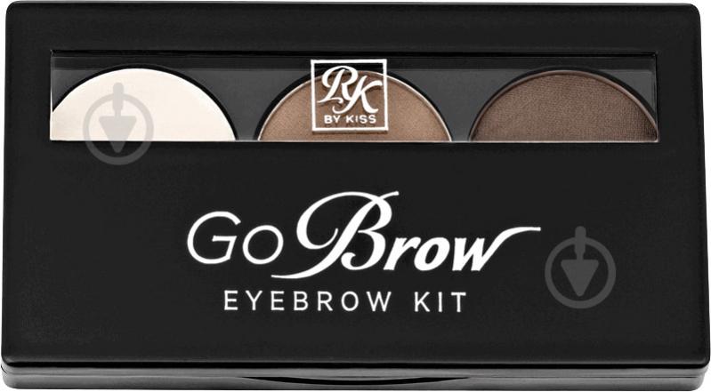 Набір для моделювання брів Kiss Kit Go Brow (RBKT02) Dark Brown 4 г - фото 2