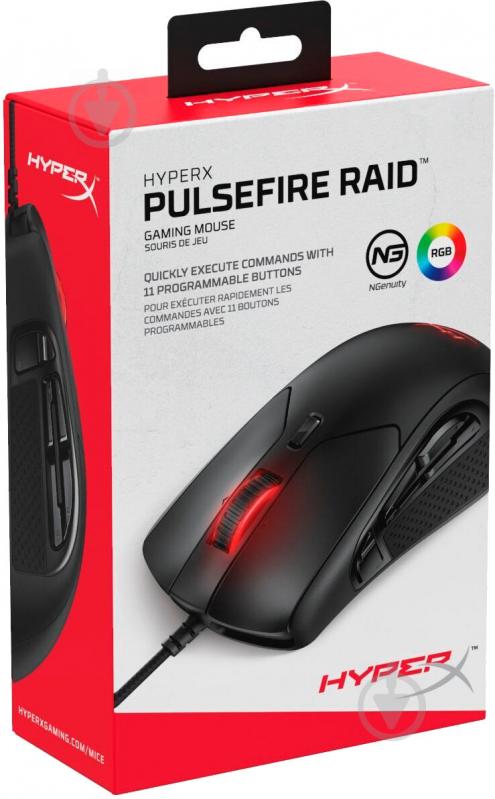 Мышь HyperX Pulsefire Raid black (4P5Q3AA) - фото 4