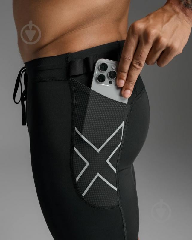 Велосипедки 2XU Aero Mesh Compression Shorts MA7374b_BLK/SRF р. M чорний - фото 4