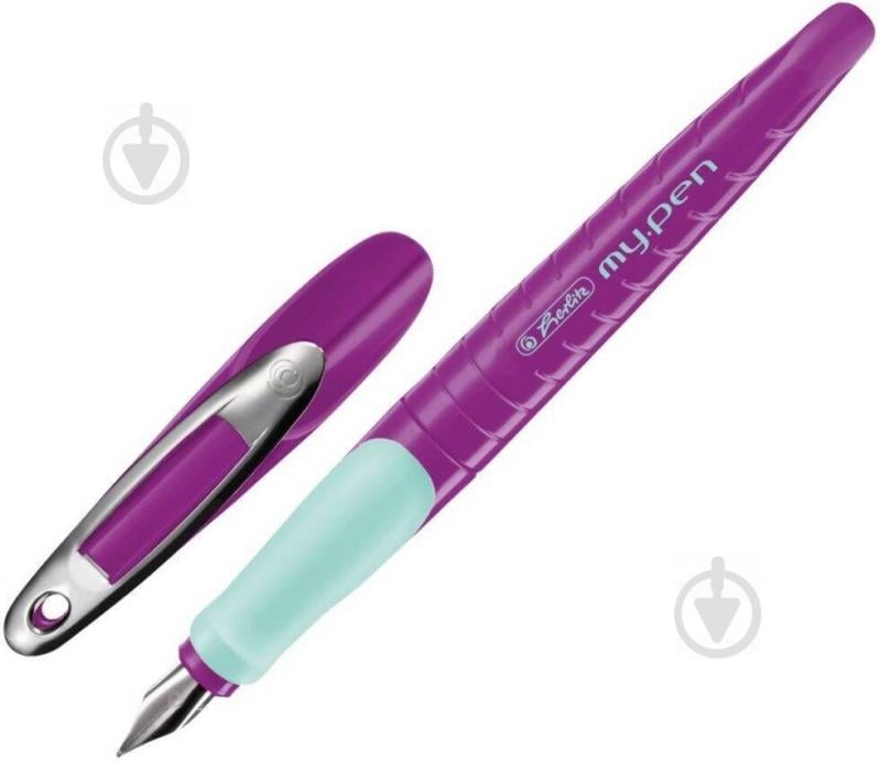 Ручка перьевая Herlitz My.pen Purple-Mint фиолетовый корпус 11167996 для левши - фото 1