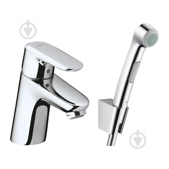 Змішувач для умивальника Hansgrohe з гігієнічним душем Ecos 32126000 - фото 1