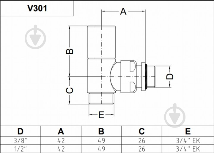 Кран радиаторный Carlo Poletti Cylinder угловой 1/2"х24-19 хром (V30110B) - фото 2