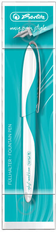 Ручка перьевая Herlitz My.Pen Style Caribbean Turquoise бело-бирюзовая 11357225 - фото 5