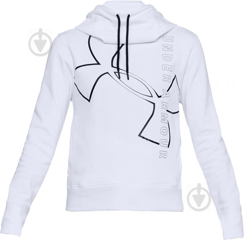 Джемпер Under Armour Big Logo WM Cotton Hoodie 1320608-100 р. XL белый - фото 1