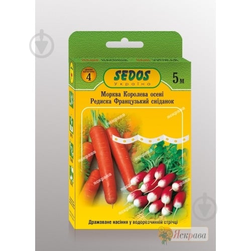 Насіння Яскрава морква Королева осені на стрічці 5 м (2210858266017,48) - фото 1