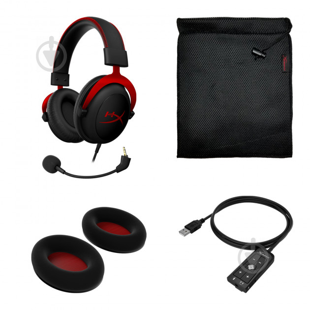 Навушники HyperX Cloud II black/red (4P5M0AA) - фото 7