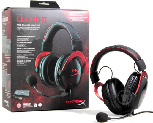 Навушники HyperX Cloud II black/red (4P5M0AA) - фото 8