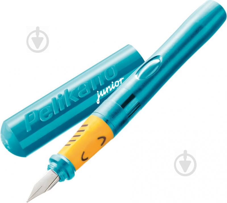 Ручка перова Pelikan Pelikano Junior Turquoise бірюзовий корпус 924886 для правші - фото 1