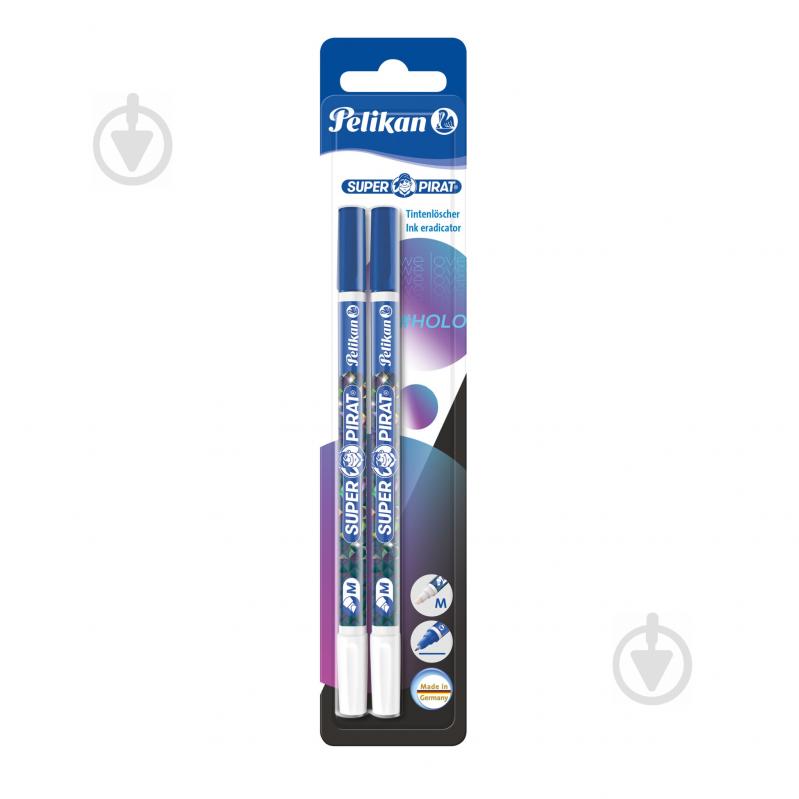 Корректор для чернил Super-Pirat Shine Mystic синий 814676 Pelikan 2 шт. - фото 1