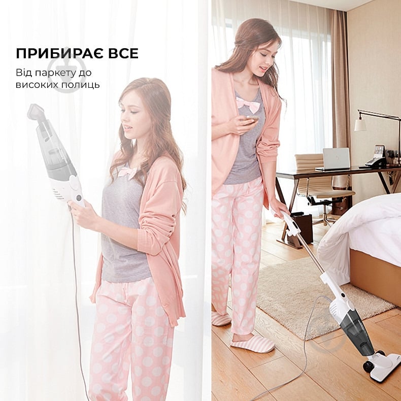 Пылесос Deerma Hand Stick Vacuum Cleaner (DX118C) white - фото 4 Пылесос Deerma Hand Stick Vacuum Cleaner (DX118C) white - фото 4