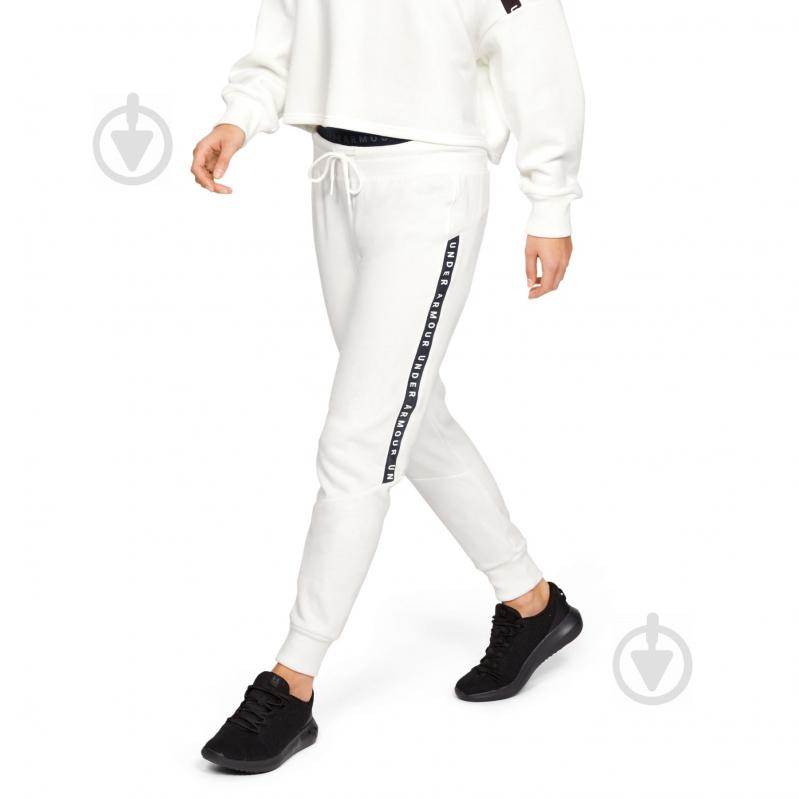 Брюки Under Armour UA TAPED FLEECE PANT 1328936-112 р. M белый - фото 3