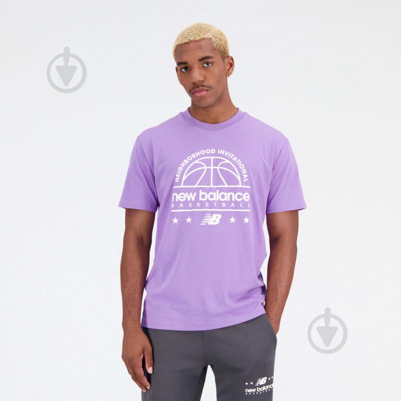 Футболка New Balance HOOPS GRAPHIC MT31586TWI р.2XL фиолетовый - фото 2