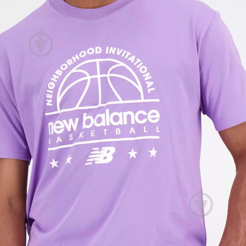 Футболка New Balance HOOPS GRAPHIC MT31586TWI р.2XL фиолетовый - фото 5