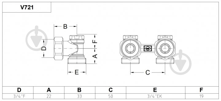 Кран радиаторный Carlo Poletti First Piastre 3/4"x3/4" угловой черный (V72112EE9005O) - фото 2