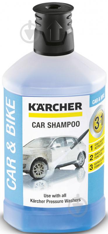 Автошампунь для безконтактного миття Karcher Plug & Clean 3 в 1 6.295-750.0 1000 мл - фото 1