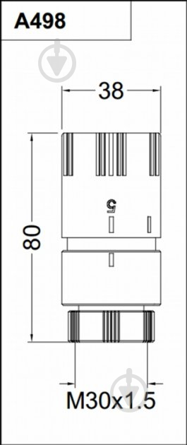 Голівка термостатична Carlo Poletti (рідинний сенсор) M30x1,5 білий (A49800A) - фото 2