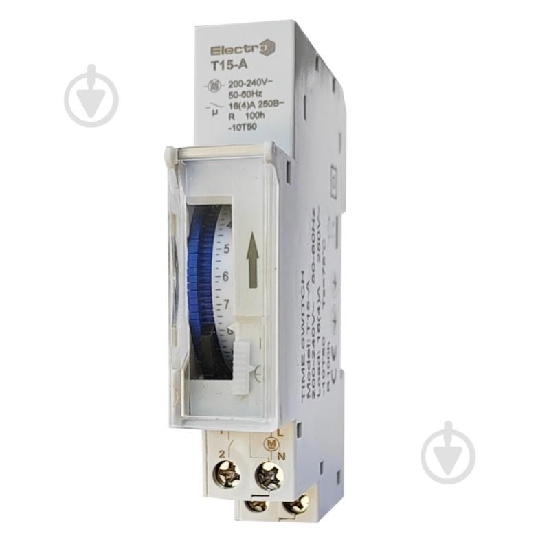 Таймер электромеханический ElectrO Т15-А с аккумулятором - фото 1 Таймер электромеханический ElectrO Т15-А с аккумулятором - фото 1