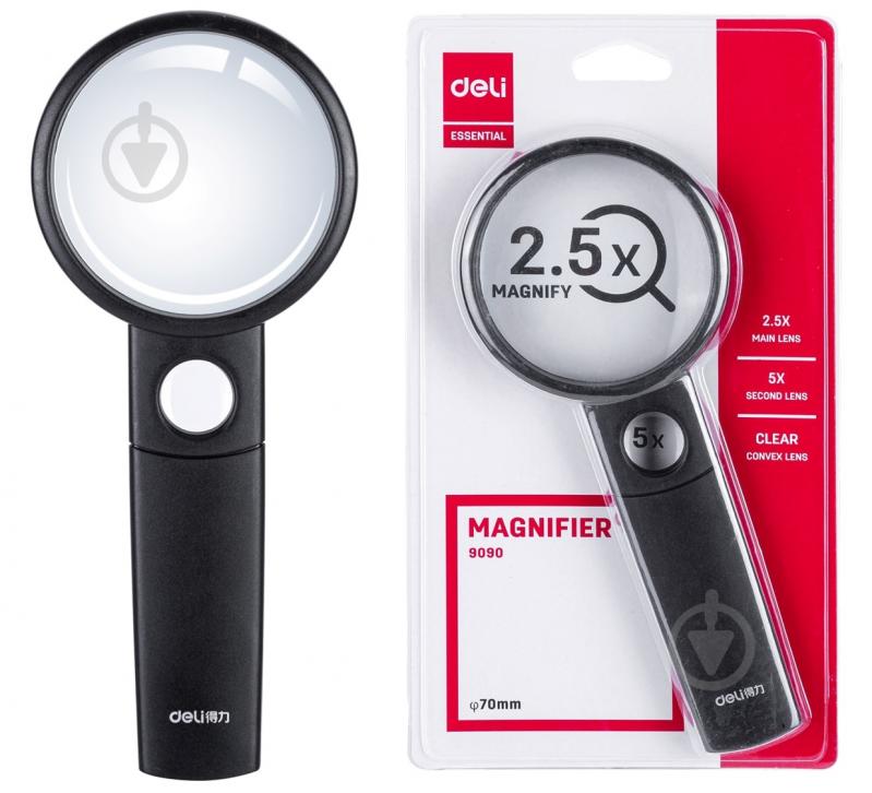 Лупа ручна D 70 мм E9090 Deli - фото 1 Лупа ручна D 70 мм E9090 Deli - фото 1