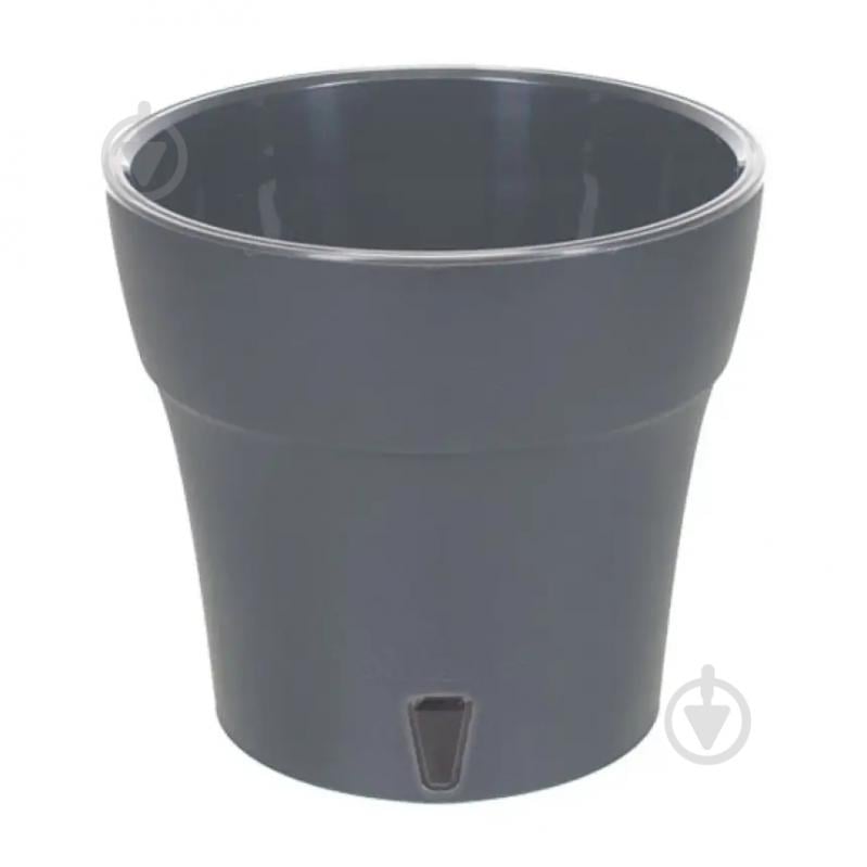 Вазон пластик Dali круглий антрацит 3,5 л Santino (2022981) - фото 1 Вазон пластик Dali круглий антрацит 3,5 л Santino (2022981) - фото 1