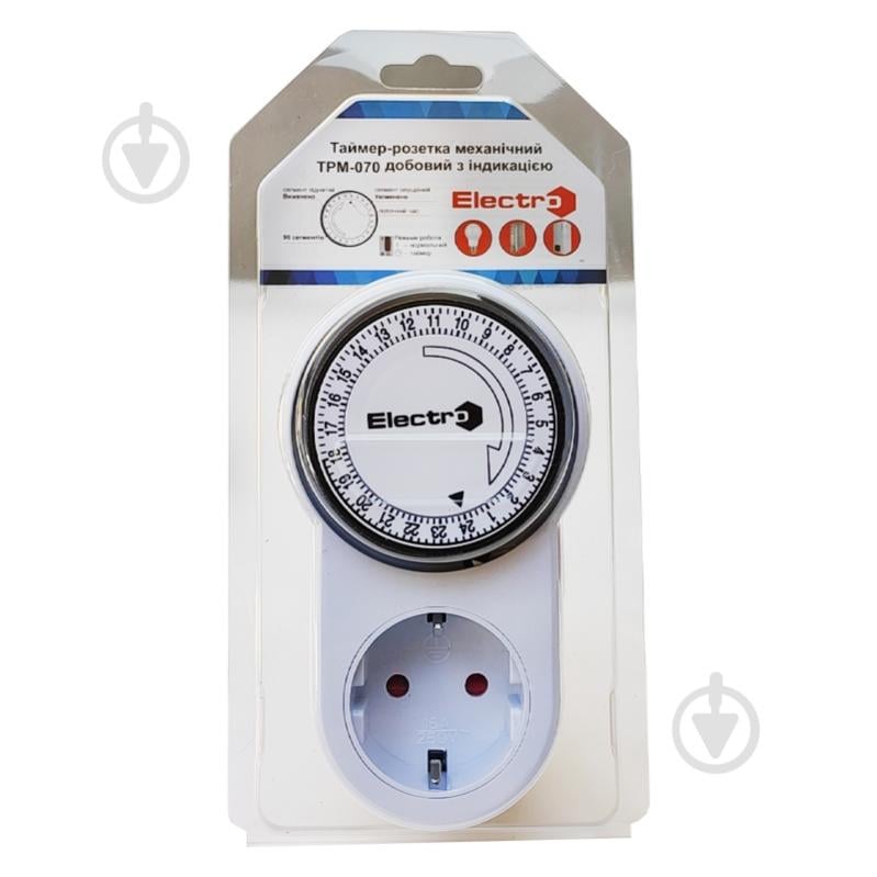 Таймер с розеткой ElectrO ТРМ070 с индикацией 16А 230В - фото 4 Таймер с розеткой ElectrO ТРМ070 с индикацией 16А 230В - фото 4