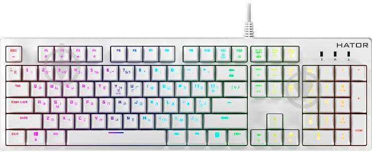 Клавиатура Hator Rockfall EVO Kailh Optical USB (HTK-615) white - фото 2